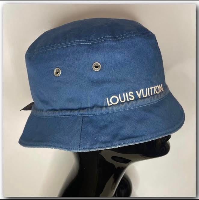 LOUIS VUITTON LV MONOGRAM BLUE DENIM BUCKET HAT