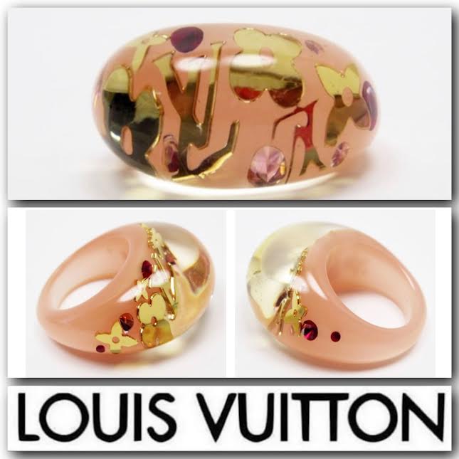 Louis Vuitton Pink Enamel Ring